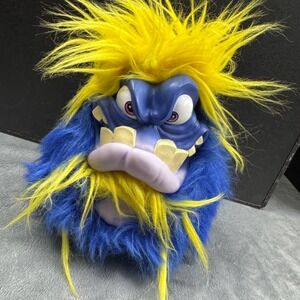 Grumblies Plush Monster Toy Blue & Yellow Hair 2018 Skyrocket LLC Stuffed Figure